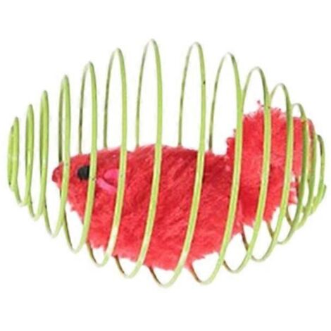 Chaton Jouet Interactif Souris Peluche Mignonne Balle Fil de Fer pour Chat Attraper Jouer