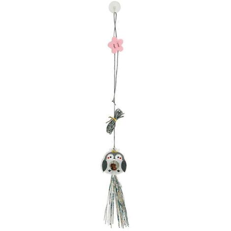 Chatouilleur à fil pour chat avec boules d'herbe à chat et fruit de silvervine, jouet d'exercice pour chaton seul