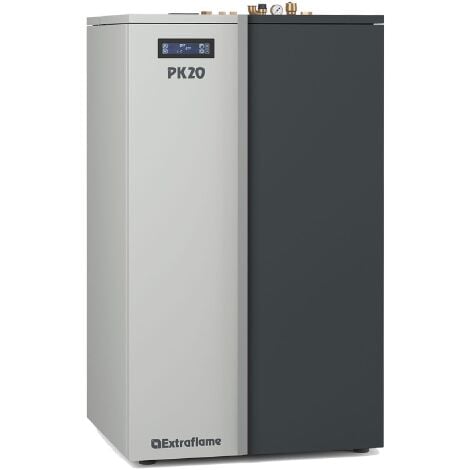 Chaudie're a' pellets La Nordica Extraflame PK 20 gris 5,7-20,0 kW 20,00kW H2O 573 m eau de chauffage et radiateurs