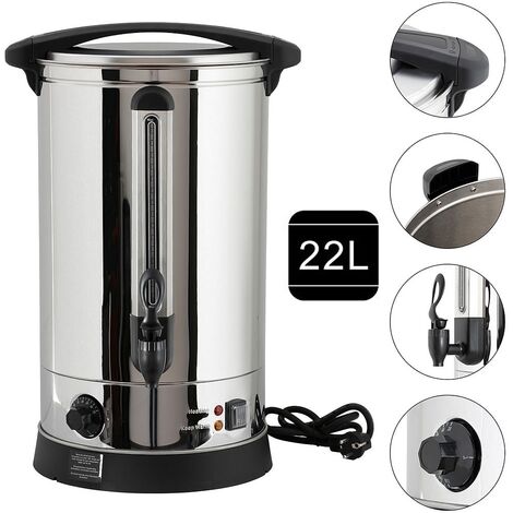 Chaudière automatique 22 L Chaudière à vin chaud 2500W Chaudière à vin chaud thermostat en acier inoxydable