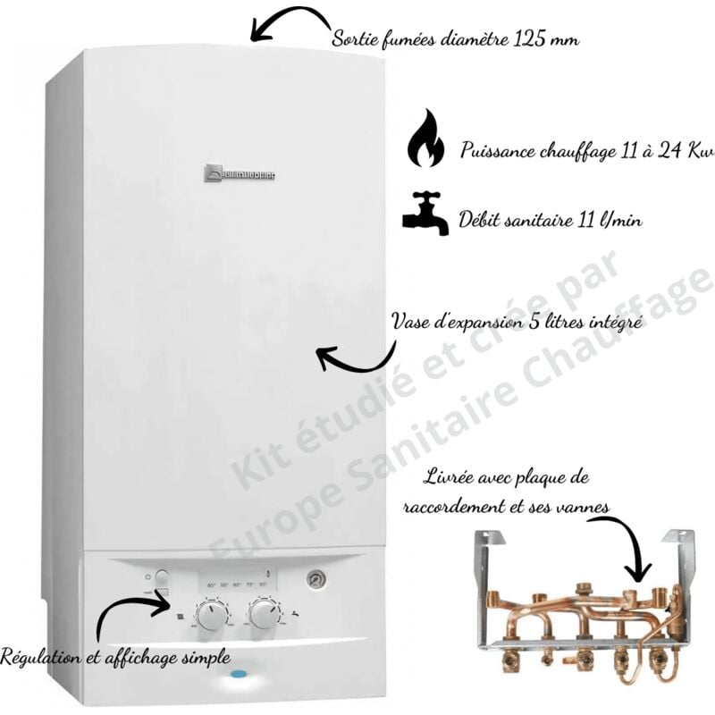 Elm Leblanc - Chaudière Acléis nglm 24-7XN bas Nox Cheminée Type de gaz Version Butane / Propane