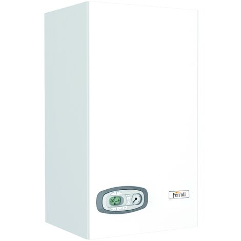 Chaudière murale à double échangeur FERROLI Divatech D LN 30 C à chambre ouverte alimentée au gaz méthane Blanc