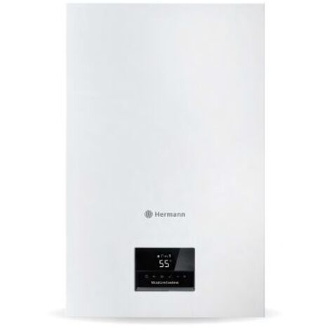 Chaudière murale gaz à condensation 24kW – Échangeur en acier inoxydable – Installation facile – Compatible avec installations solaires – Hermann