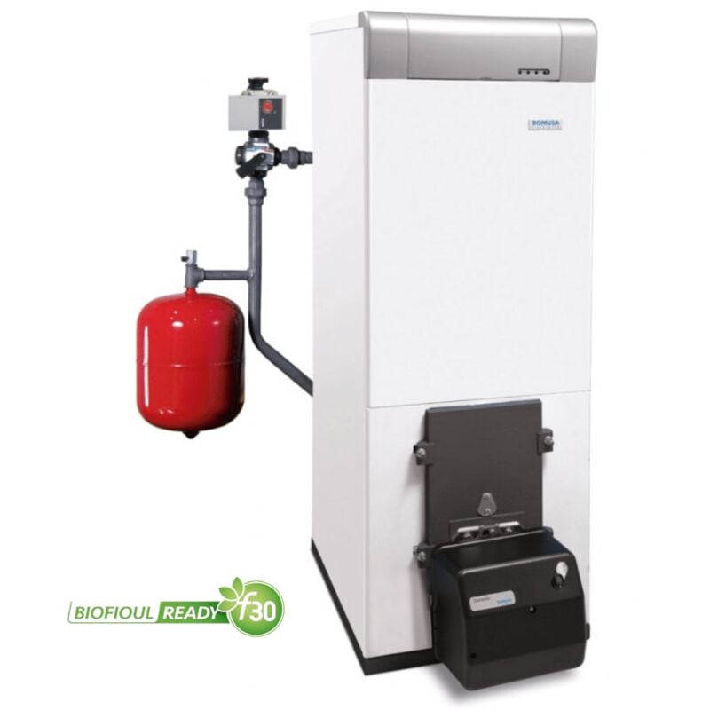 Domusa - Chaudière fioul Terma he-pack avec ballon 85 l inox Version Chaudière Avec brûleur avec kit hydraulique