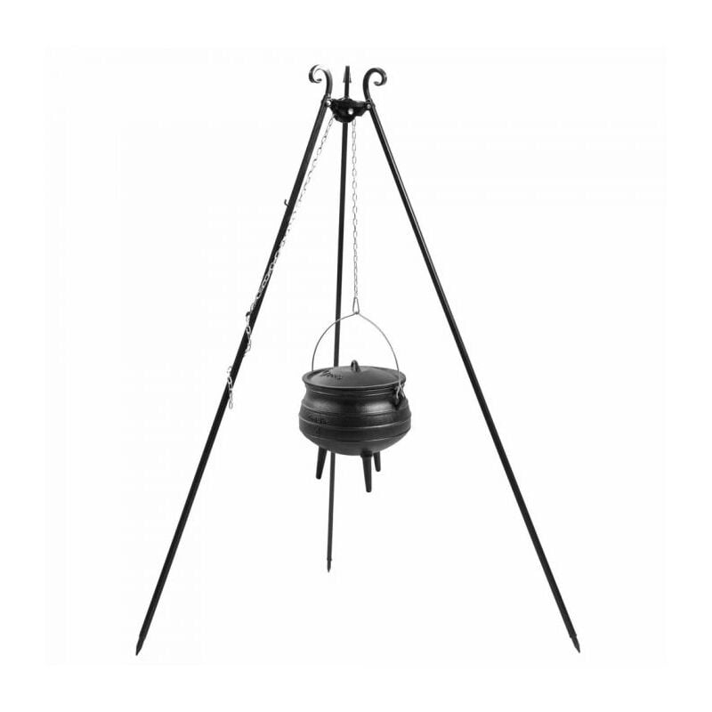 Cookking - Marmite traditionnelle africaine 6l, sur trépied de 180cm, acier 121450