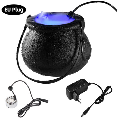 Chaudron de Sorcière Halloween avec 12 LED et Brumisateur - Décoration Effrayante