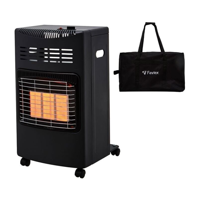 Favex - Chauffage d'appoint gaz göteborg - Intérieur - Housse de protection - Brûleur Infrarouge - 3 Puissances de Chauffe - jusqu'à 40 m², Pliable