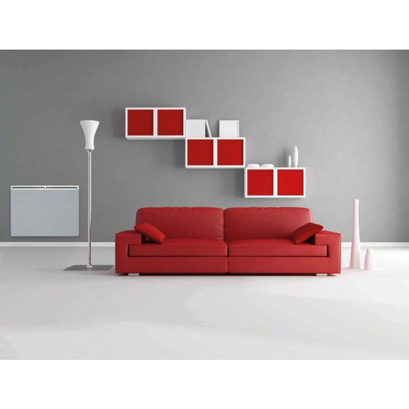 Radiateur rayonnant électronique CHAUFELEC EDISON BLANC Couleur: Blanc - Sens: Horizontal - Puissance: 1500 W - Dimensions: 80X45X11,5 cm - Version: