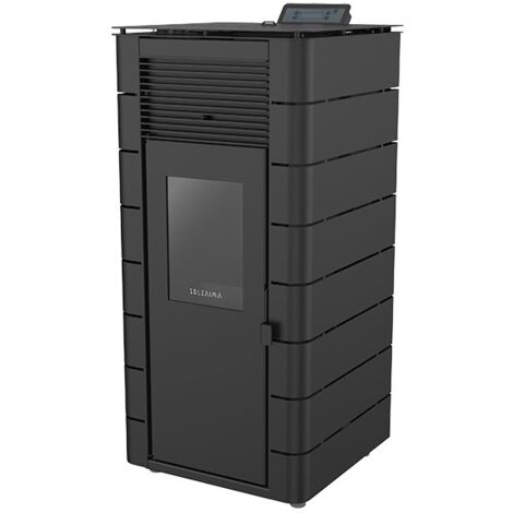 Chauffage à air 10 kW – Poêle à granulés avec télécommande – Évacuation des fumées – Autonomie jusqu'à 26h – Pour espaces confinés – Solzaima