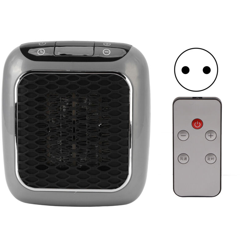 Trimec - Chauffage à brancher Gris Contrôle de la température à distance Affichage led Chauffage mural en céramique pour chambre à coucher, bureau,