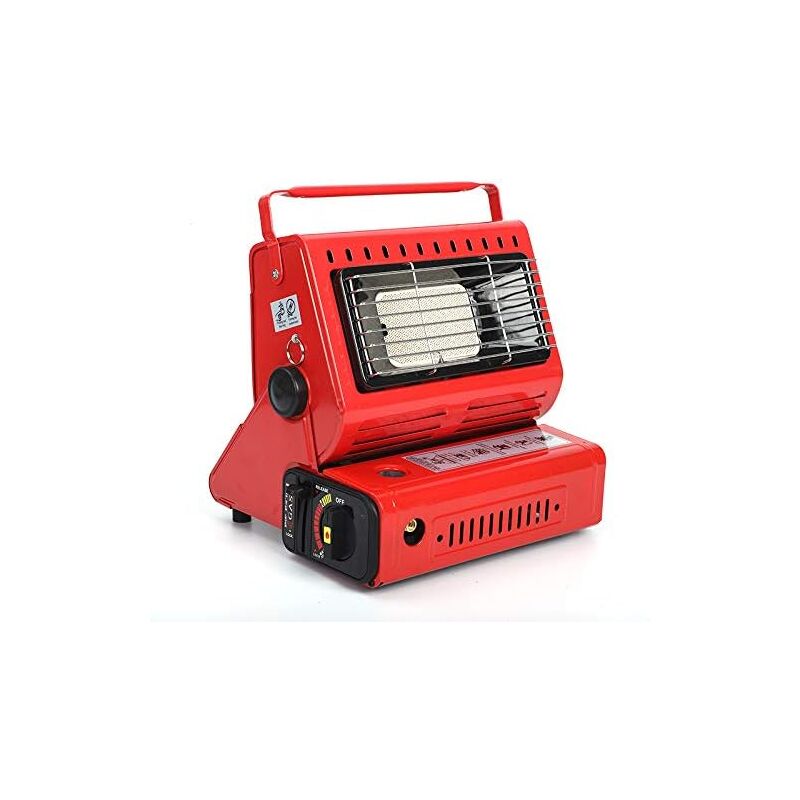 Chauffage à gaz en céramique pour extérieur, tente, caravane, camping - Rouge
