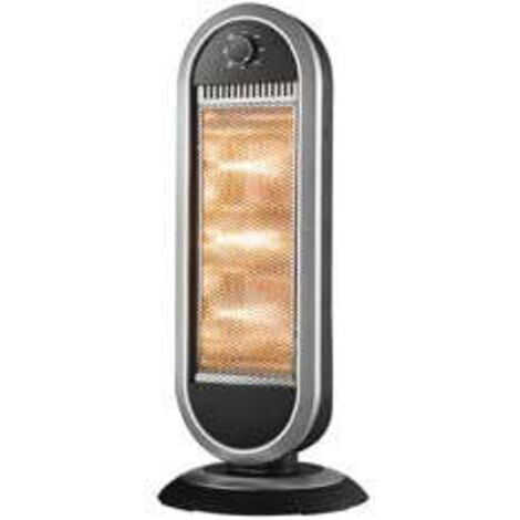 Chauffage a' tourelle haloge'ne rotatif oscillant Syntesy trois niveaux de puissance 1200W