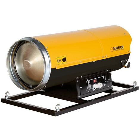 Chauffage Air pulsé Sovelor HP110S avec brûleur au fuel suspendu combustion directe 1060W 230V/50Hz