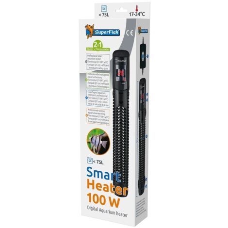 Chauffage Aquarium Superfish 100W : Qualité et Professionnel. Pour aquariums 75 litres