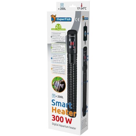 Chauffage Aquarium Superfish 300W : Qualité et Professionnel. Pour aquariums 200 litres