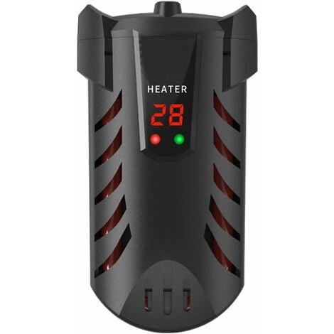 Chauffage Aquarium,50WMini Réglable Chauffage,avec LED Numérique Contrôleur Externe Protecteur,Peut contrôler la température de 20-34℃,Niveau D'eau Aussi Bas Que 3,5 cm,Convient Aux Aquariums 15-50L