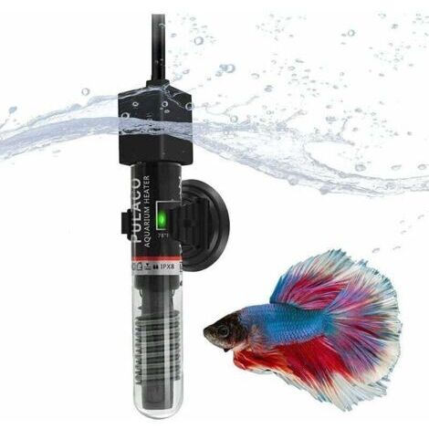 Chauffage Aquarium，Tige chauffante Mini Chauffe-Aquarium 25 W avec ventouses 26 ℃/78,8 ℉ Tige chauffante Anti-Explosion à température Constante pour Aquarium（18.5cm）