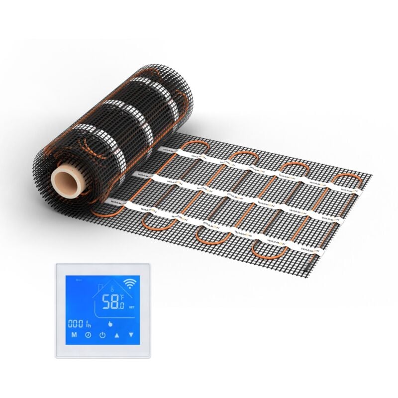 Warmon - Chauffage au sol classic 150 W/m² avec thermostat mcs 450 intelligent WiFi tactile, blanc - 1 m²