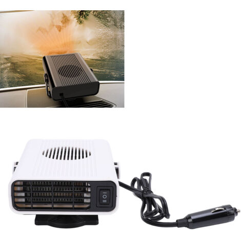 Chauffage Automobile 120W ABS PC Défroster Défogger Rapide Sécurité Portatif Blanc Véhicule
