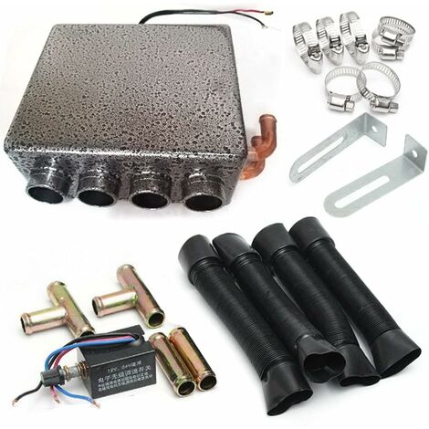 Chauffage auxiliaire universel 12V sous le tableau de bord avec interrupteur de vitesse pour voiture ou camion Minivans Excavateurs Moissonneuses 4 ports