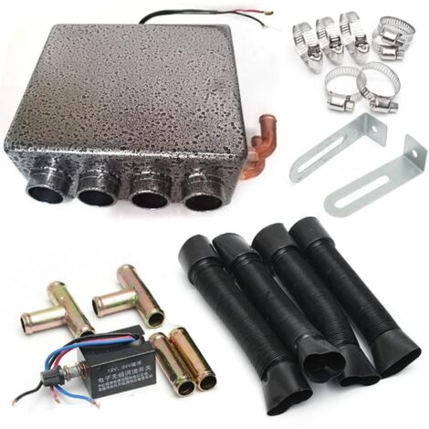 Chauffage auxiliaire universel 12V sous le tableau de bord avec interrupteur de vitesse pour voiture ou camion Minivans Excavateurs Moissonneuses 4 ports