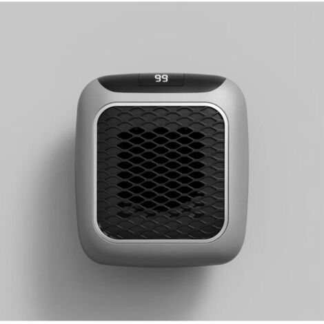 Chauffage avec thermostat réglable et télécommande, adapté au salon et au bureau.