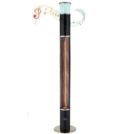 Chauffage bioclimatique patio avec lumières LED et enceinte Bluetooth 600x300x240