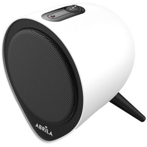 Chauffage céramique andino 1500w blanc/noir 2pot.heat protection,anti-heat,anti-tilt 21x18x18cm