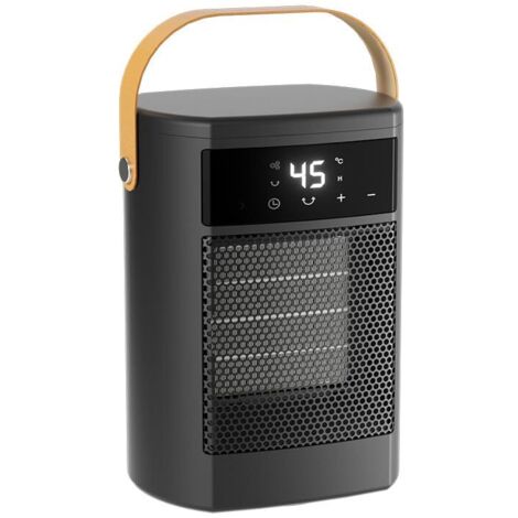 Chauffage d'appoint, 1500W PTC, 3 Modes Chauffants, Protection Anti-Surchauffe et Chute, Oscillant à 70° ECO Radiateur Electrique, Portable et Silencieux pour Maison, Bureau