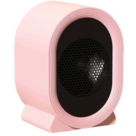 Chauffage d'appoint 500 W, simple et compact, facile à transporter, chauffage soufflant à 2 modes, chauffage électrique, protections multiples, convient aux bureaux, chambres et salons.rose