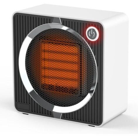 Chauffage d’appoint 500W, Radiateur Soufflant Céramique PTC, Mini Radiateur Electrique, Portable Silencieux, Sécurité Surchauffe/Anti-Basculement pour Salle de Bain et Petites Pièces