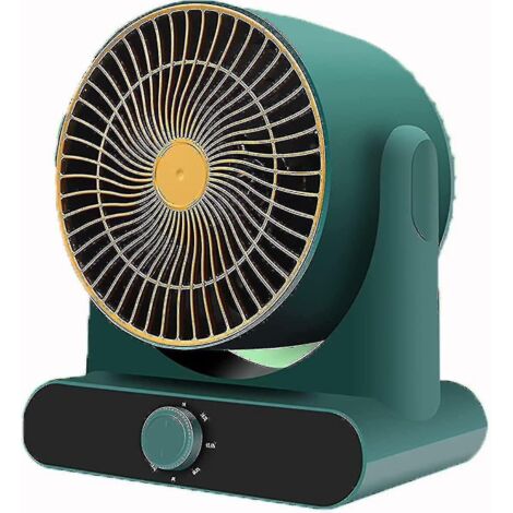 Chauffage d'appoint à piles pour le camping et le bureau, 3 niveaux de chauffage, mode ventilation seule, sécurité renforcée, pour toute la pièce (norme européenne) – bleu