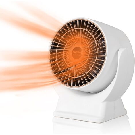 Chauffage D'appoint Economique Silencieux, Radiateur Electrique Soufflant Mobile, Mini Radiateur Soufflant Portatif, Chauffage Soufflant 800w, Petit Chauffage D'appoint Avec Thermostat Bureau (blanc)