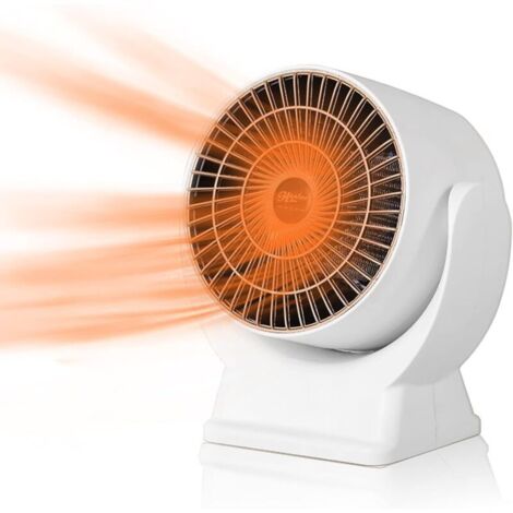 Chauffage D'appoint Economique Silencieux, Radiateur Electrique Soufflant Mobile, Mini Radiateur Soufflant Portatif, Chauffage Soufflant 800w, Petit Chauffage D'appoint Avec Thermostat Bureau (blanc)