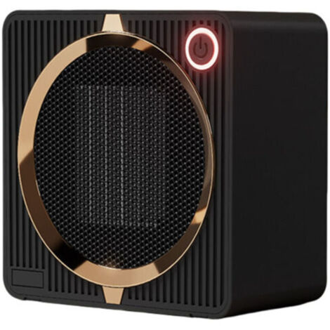Chauffage d'appoint électrique, chauffage d'appoint portable à faible consommation d'énergie pour une utilisation intérieure, petit chauffage de bureau en céramique PTC,noir