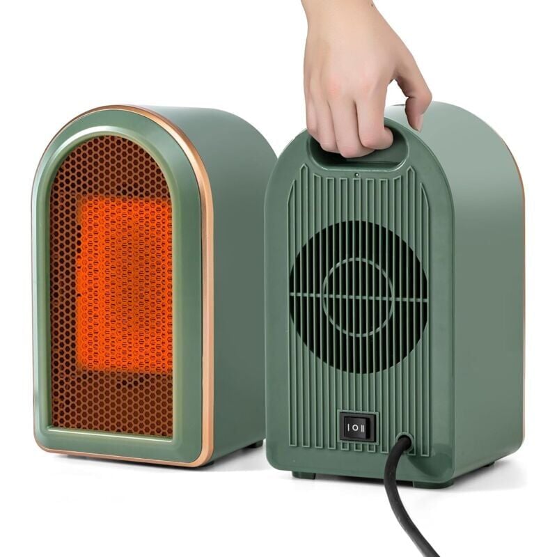 Jusch - Chauffage d'appoint Electrique Portable,Petit Radiateur Soufflant Economie d'énergie ptc Ceramique,Silencieuse Chauffage Cinétique1200W/800W