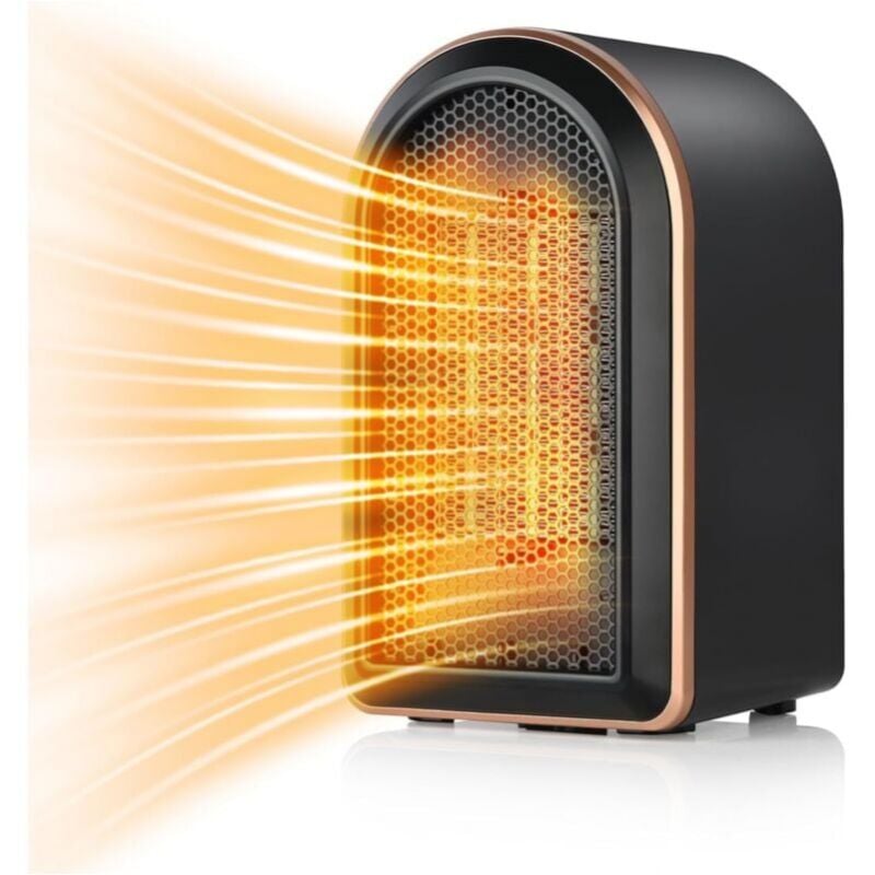 Cyslmuk - Chauffage d'appoint électrique, radiateur soufflant céramique ptc 1200 w avec Thermostat, 2 réglages de température,Convient pour Salon,