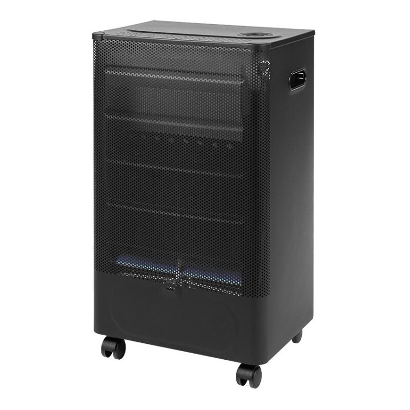 Favex - Chauffage d'appoint à gaz Praha Blue Flame - Intérieur - Brûleur Inox Infrableu - 3 Puissances de chauffe -jusqu'à 40 m² - Noir