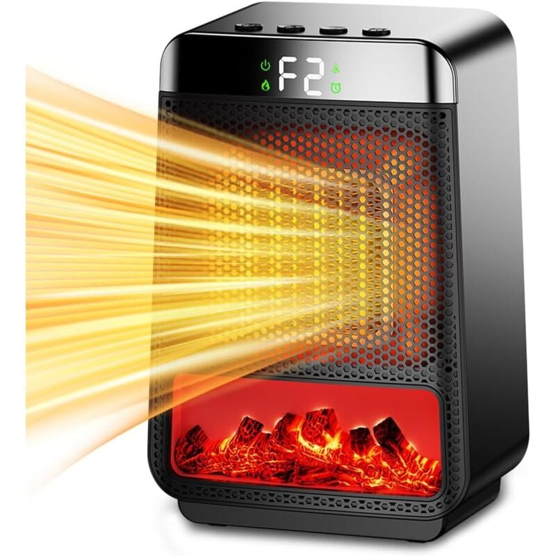 Chauffage d'appoint pour usage intérieur, chauffage électrique rapide en céramique 1000 w, 2 modes