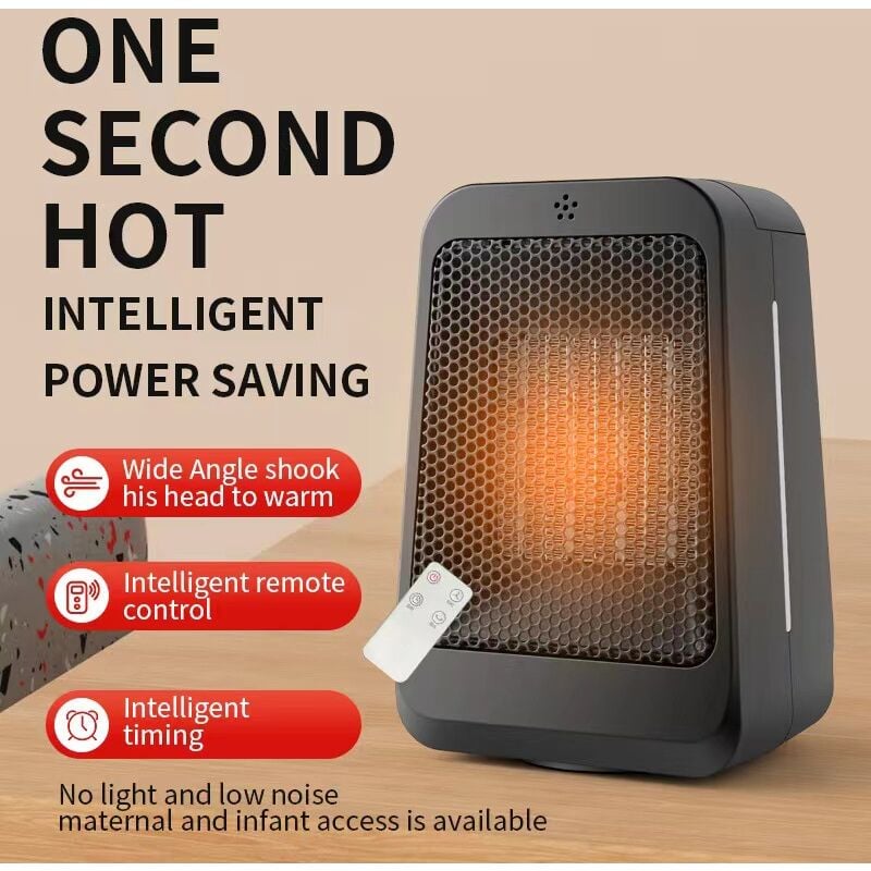 S-giant - Chauffage d'appoint, Radiateur Electrique 1500W, Mini Chauffage Soufflant Ceramique, 2 Modes de Chauffage,Salle de Bain Maison Bureau