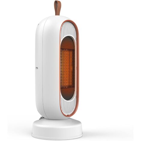 Chauffage d’appoint, Radiateur Soufflant Salle de Bain 800W/1300W, Chauffage Soufflant Céramique PTC, 2 Niveaux Puissance, Sécurité Surchauffe/Anti-Basculement pour Salle de Bain/Chambre/Salon