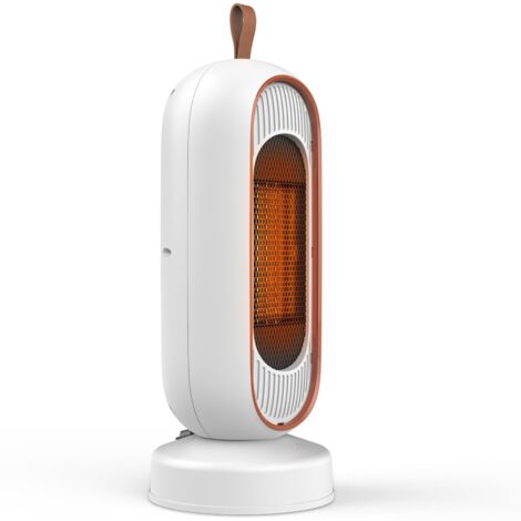 Chauffage d’appoint, Radiateur Soufflant Salle de Bain 800W/1300W, Chauffage Soufflant Céramique PTC, 2 Niveaux Puissance, Sécurité Surchauffe/Anti-Basculement pour Salle de Bain/Chambre/Salon