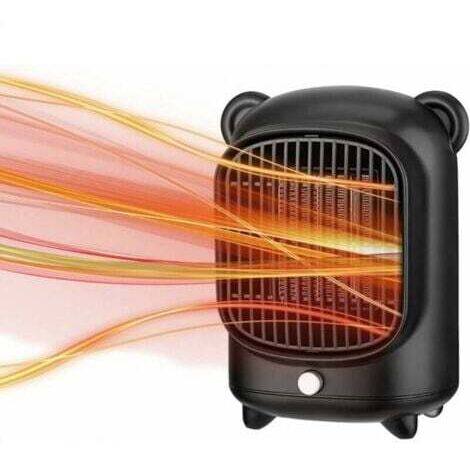 Chauffage D'appoint, Radiateurs électriques 500W, Radiateurs Soufflants en Céramique, Radiateurs Personnels avec Protection Contre La Surchauffe pour Le Bureau à Domicile,Noir