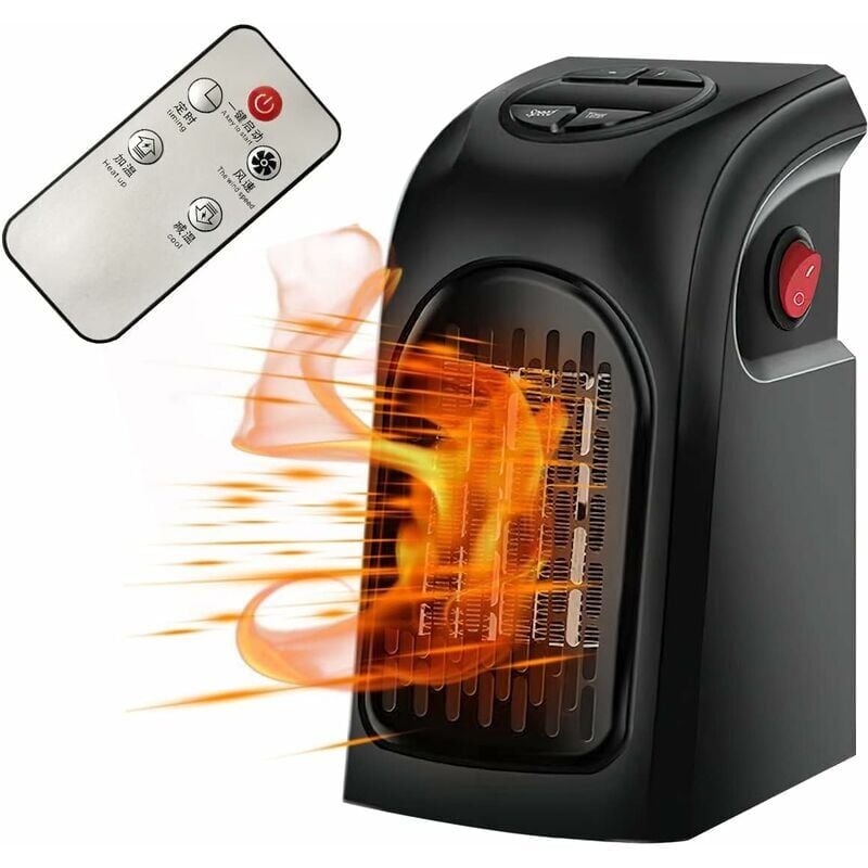 Ensoleille - Chauffage d'appoint sans fil - Thermostat réglable - Réchauffe une pièce en quelques minutes - 400W