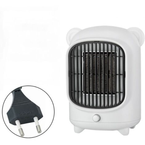 Chauffage d'appoint,500W Mini Chauffage Radiateur Electrique,2 Modes Radiateur Soufflant Salle de Bain,Protection Contre Surchauffe et L'inclinaison pour Chambre à Coucher,Bureau à Domicile(Blanc)