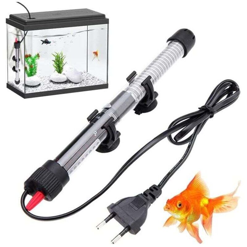 Chauffage D'aquarium, 100W Réchauffeur Submersible, Réchauffeur d'Aquarium avec Ventouse, Réchauffeur à Immersion Réglable, Réchauffeur de Thermostat