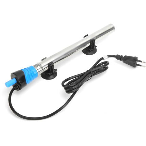 Chauffage d'Aquarium 500W avec Thermostat, Tige Inox et Ventouses de Fixation