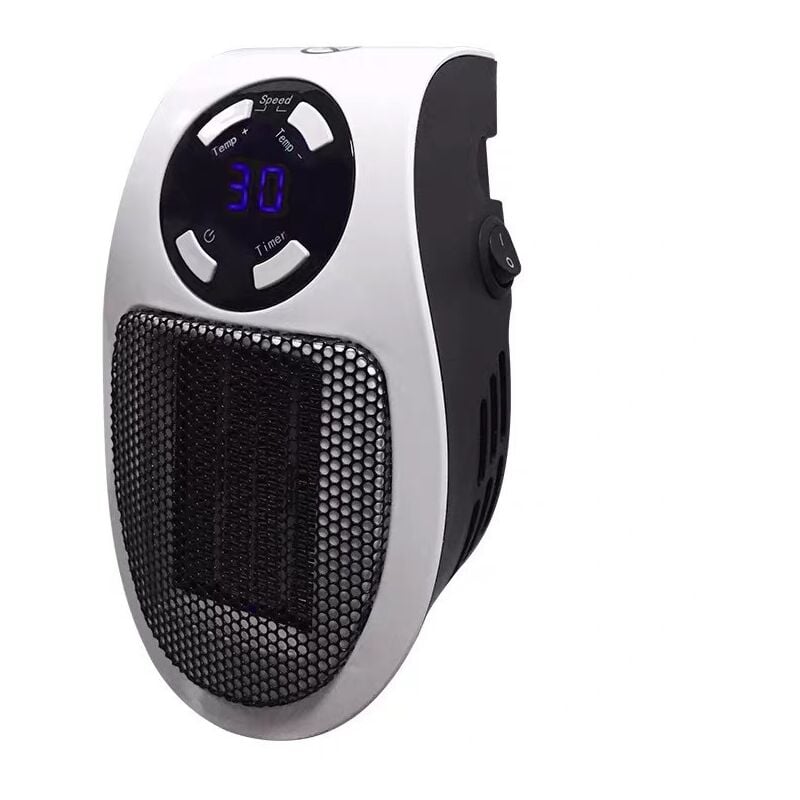 Aougo - Chauffage de 500 watts, prise murale de chauffage d'espace enfichable, prise de courant de chauffage, prise murale de chauffage pour salle de