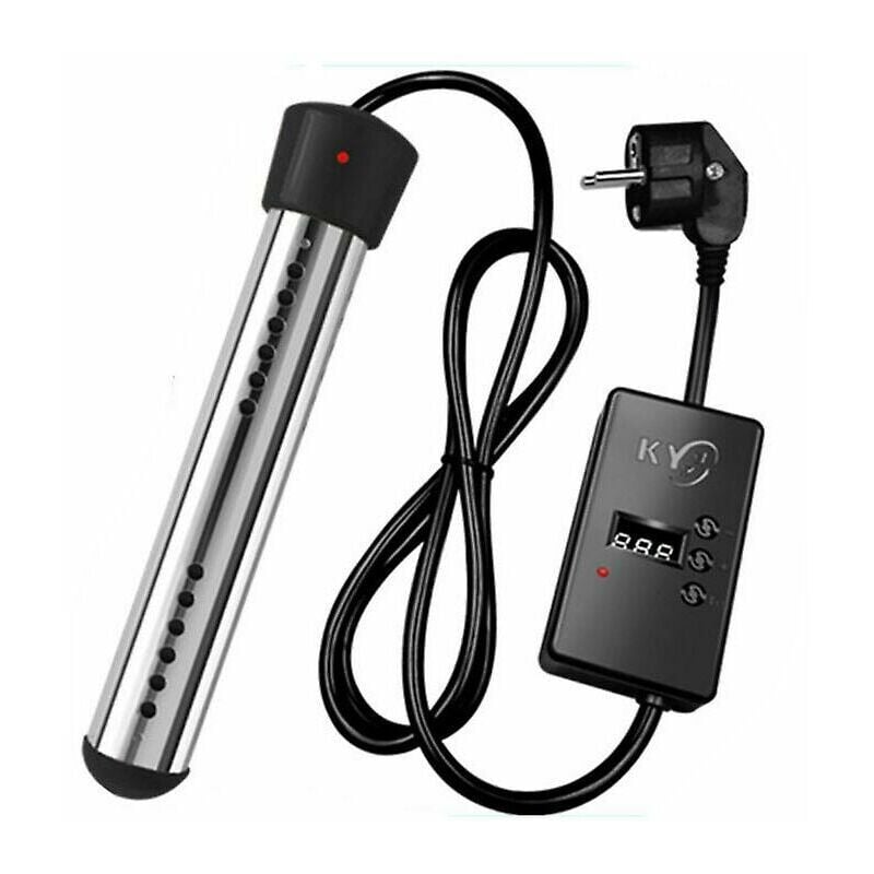 Chauffage de bain 3000w Thermoplongeur électrique Thermoplongeur de voyage, thermoplongeur en acier inoxydable, chauffage électrique de piscine