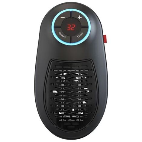 Chauffage de Bureau Intelligent à Souffleur de Chaleur avec Télécommande, Corps Chauffant PTC Semi-Conducteur Céramique, 500W 220V, Contrôle Numérique et Minuterie, Idéal pour Espace de Travail